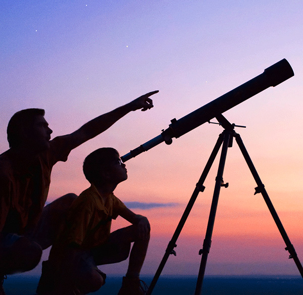 Teacher and Student Studying Space
